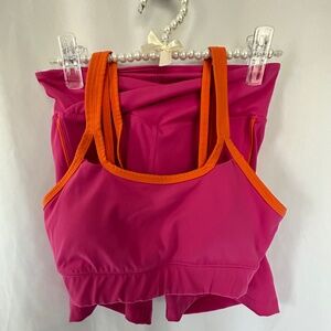 Sincerely Jules Pink & Orange workout set Size:Small